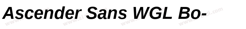 Ascender Sans WGL Bo字体转换